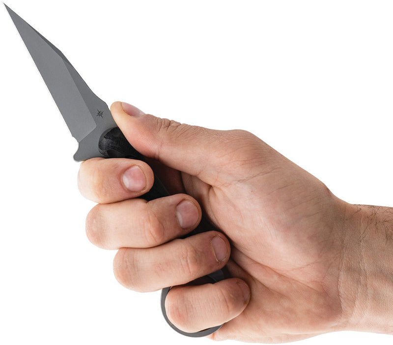 Toor Jank Shank W Fixed Blade Knife / Gray — CPM-M4 / Black [TR64241] — product view 4