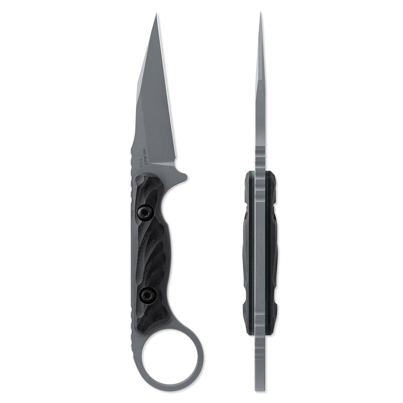 Toor Jank Shank W Fixed Blade Knife / Gray — CPM-M4 / Black [TR64241] — product view 6