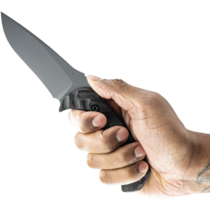 Toor Mullet S Fixed Blade Knife / Gray — CPM-M4 / Black [TR64276] — product view 4
