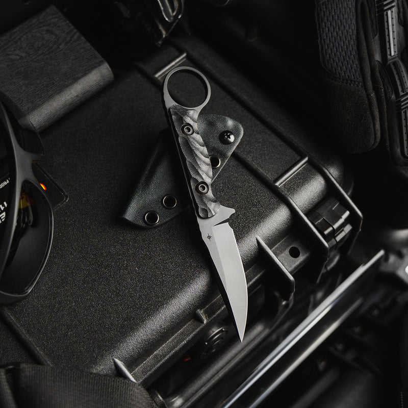 Toor Jank Shank S Fixed Blade Knife / Gray — CPM-M4 / Black [TR64288] — product view 6