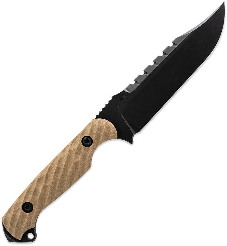 Toor Crewman Fixed Blade Knife / Tan — CPM Cru-Wear / Brown [TR64290] — product view 3
