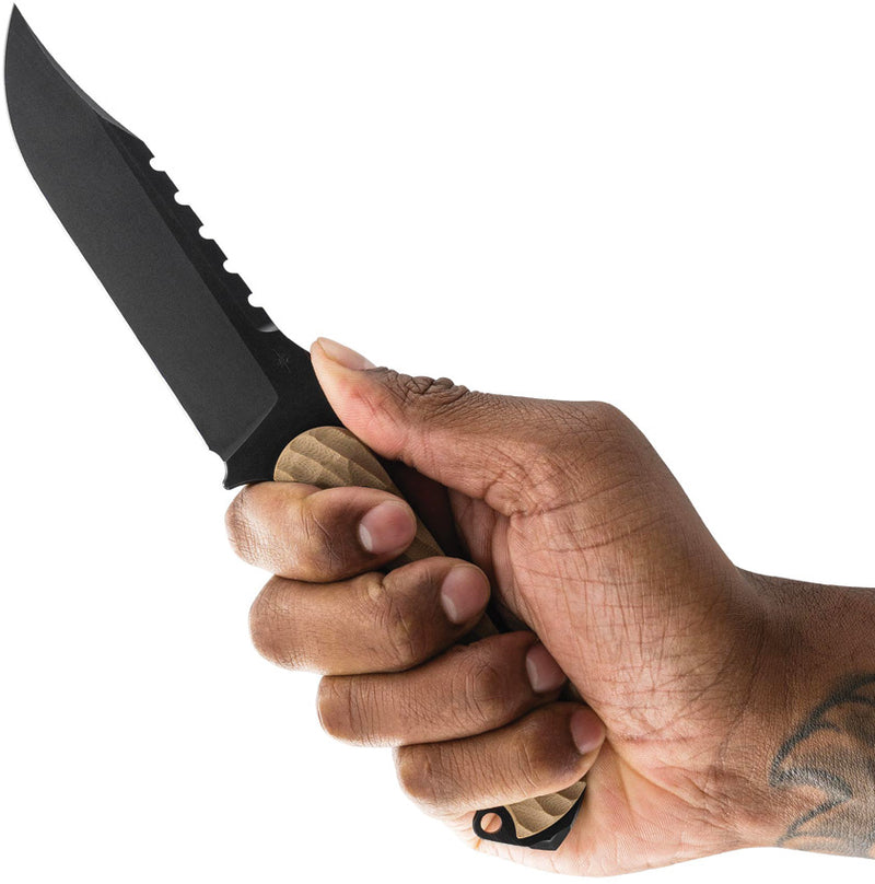 Toor Crewman Fixed Blade Knife / Tan — CPM Cru-Wear / Brown [TR64290] — product view 4