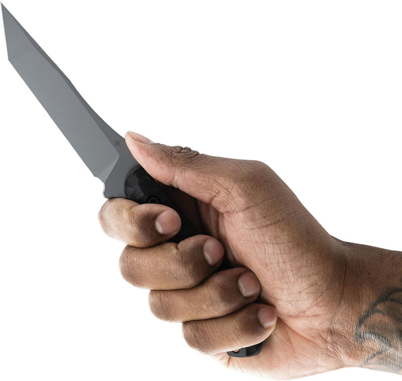 Toor Krypteia T Fixed Blade Knife / Gray — CPM-M4 / Black [TR64293] — product view 4
