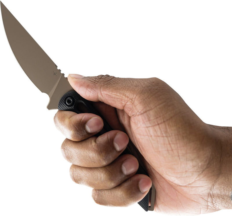 Toor Willow Fixed Blade Knife / Canyon Drab — CPM-154 / Black [TR64295] — product view 4