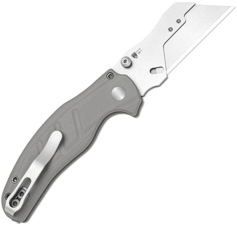 Kizer C01C Uti 1 Button Lock Gray Folding Knife [V3488.29JSA1]
