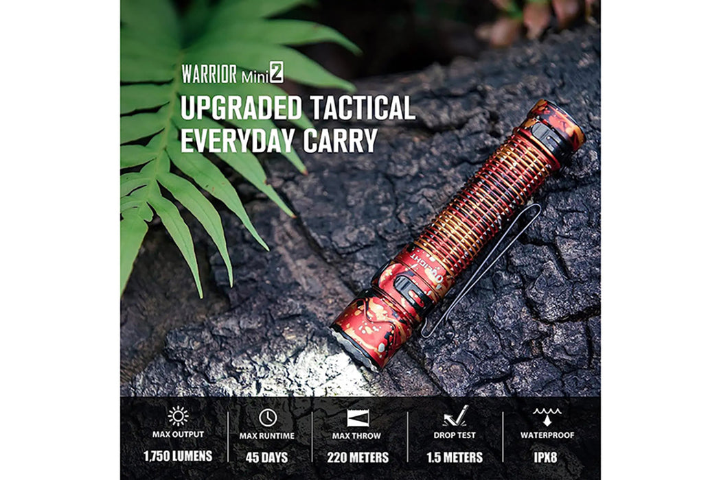 Olight Warrior Mini 2 Lava Camouflage EDC Tactical Flashlight Limited