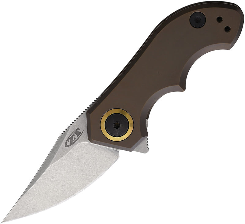 Zero Tolerance Small Galyean Bronze Titanium Brown Titanium (1.875" Stonewash 20CV) Folding Knife [0022TIBRZ] - product view 1