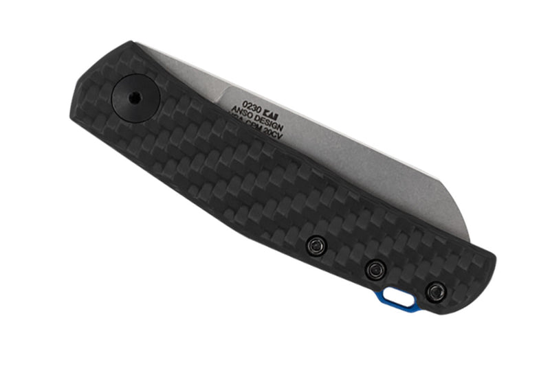 Zero Tolerance Slip Joint Carbon Fiber Carbon Fiber (2.6" Stonewashed 20CV) Folding Knife [ZT0230] - product view 4