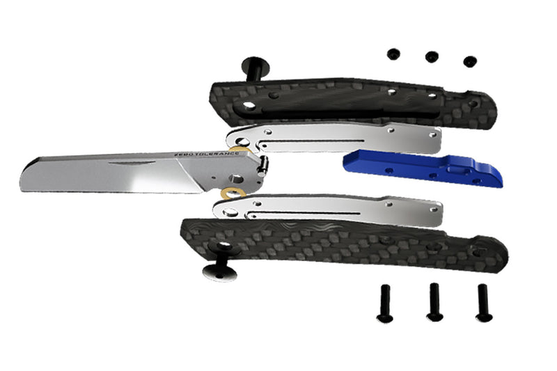 Zero Tolerance Slip Joint Carbon Fiber Carbon Fiber (2.6" Stonewashed 20CV) Folding Knife [ZT0230] - product view 7