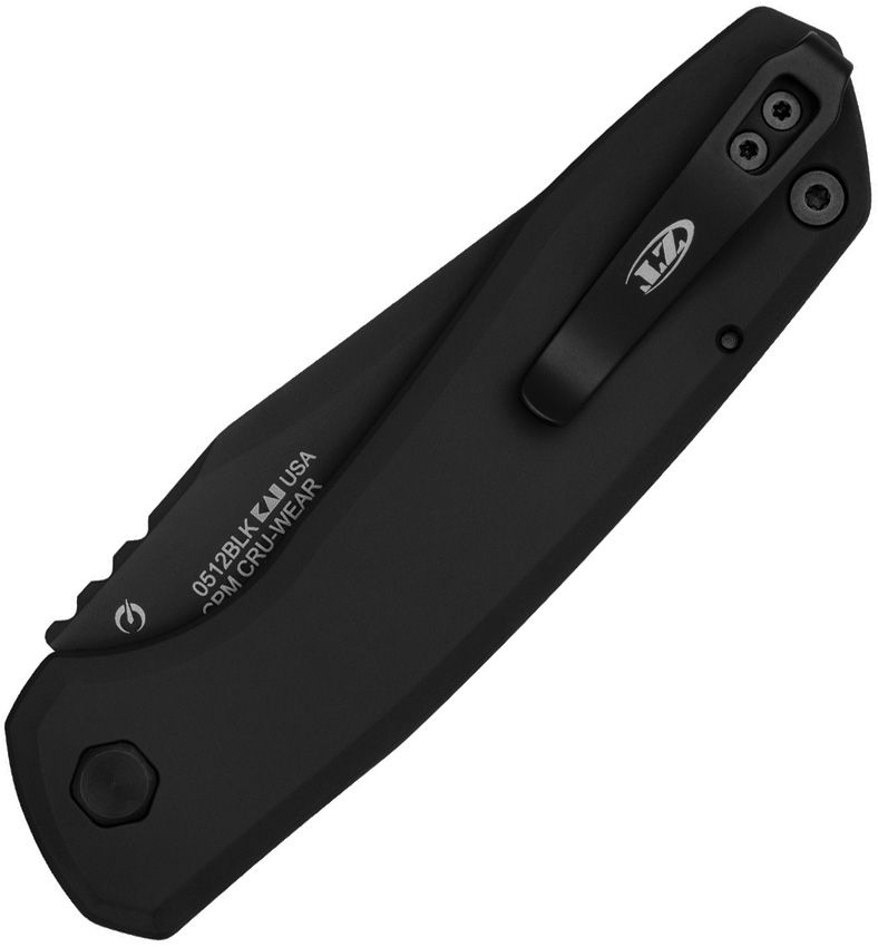 Zero Tolerance Auto 0512 Button Lock Black Automatic Knife [0512BLK]