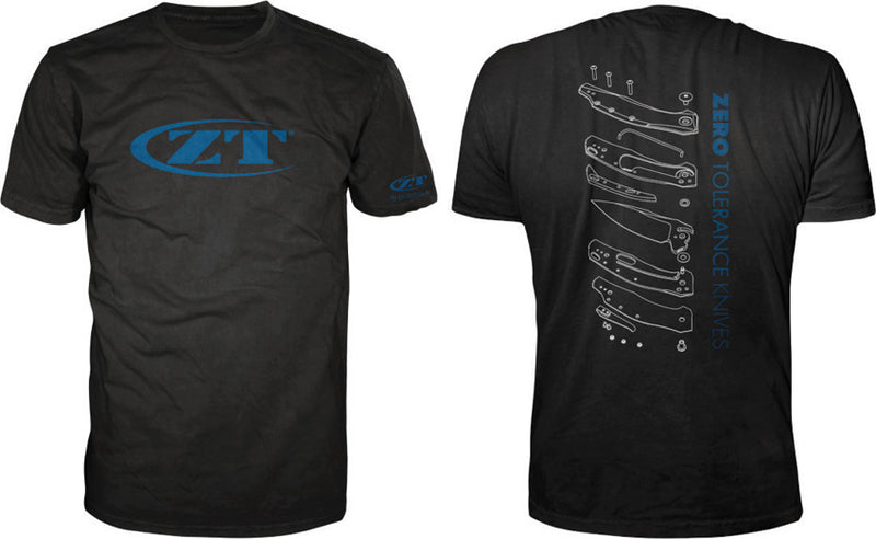 Zero Tolerance 0357 Exploded View Black Cotton T-Shirt Small [SHIRTZT2021S] - product view 1