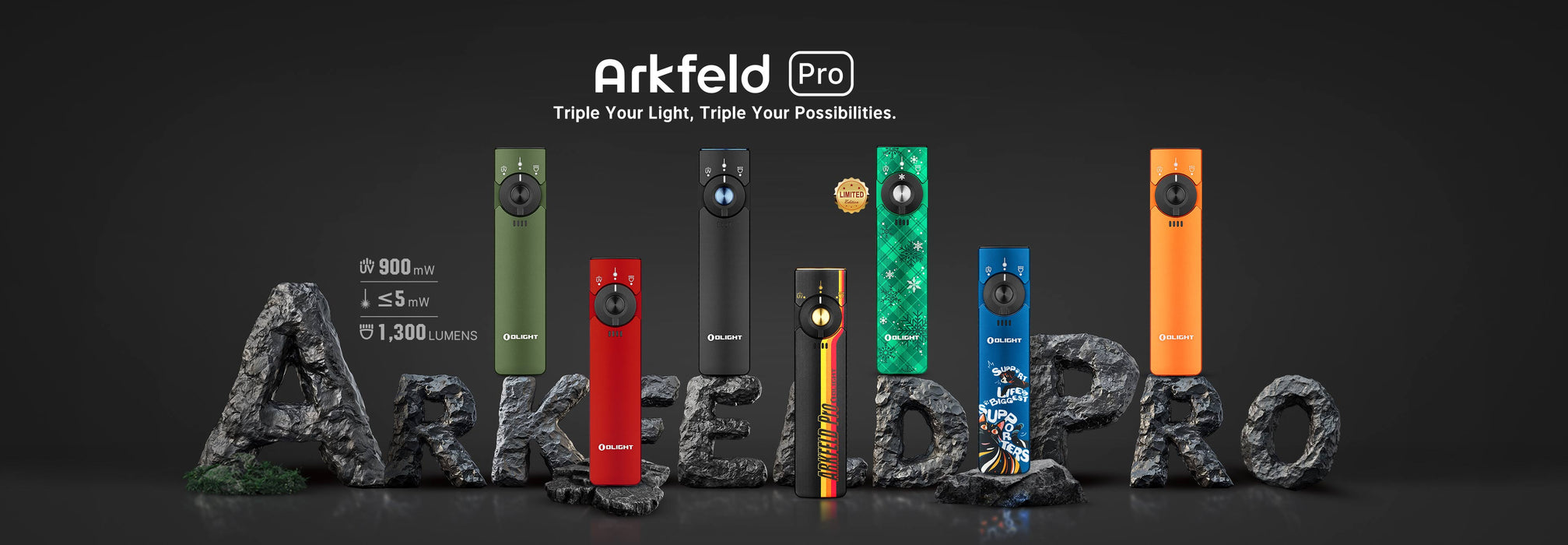 Olight Arkfeld Pro Class 3R CW LED EDC Flashlight Paw Edition (AKPROPAWEDITION)