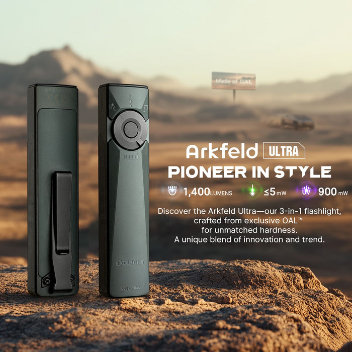 Olight Arkfeld Ultra Olive Grey NW(4000K~5000K) 3-in-1 EDC Flashlight with O-aluminum Material