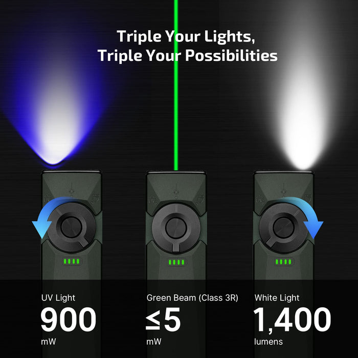 Olight Arkfeld Ultra Olive Grey NW(4000K~5000K) 3-in-1 EDC Flashlight with O-aluminum Material