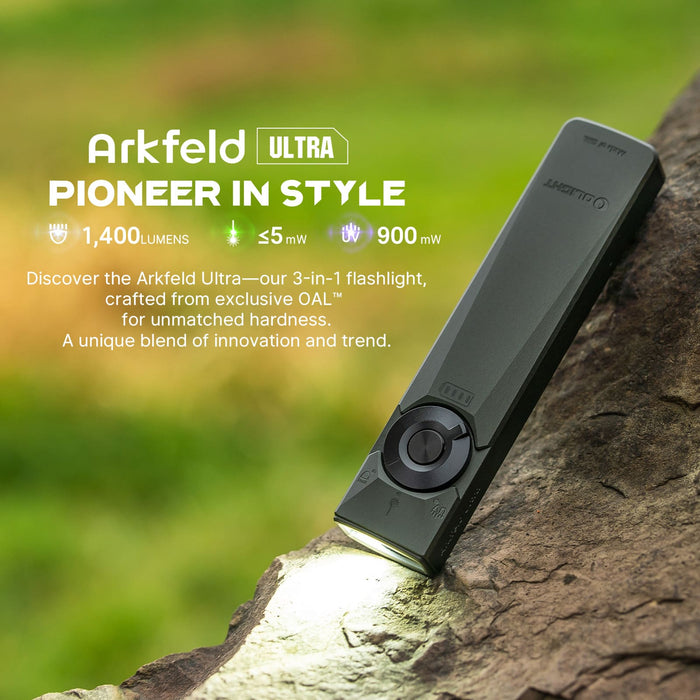 Olight Arkfeld Ultra Olive Grey NW(4000K~5000K) 3-in-1 EDC Flashlight with O-aluminum Material