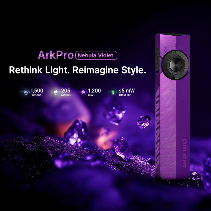 Olight ArkPro Nebula Violet CW Flashlight (ARKPRO3RNVCW)