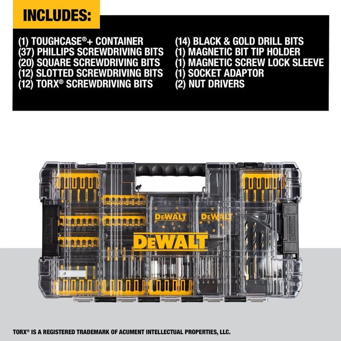 DEWALT DWANGFT100SET FlexTorq Bit Set 100pc