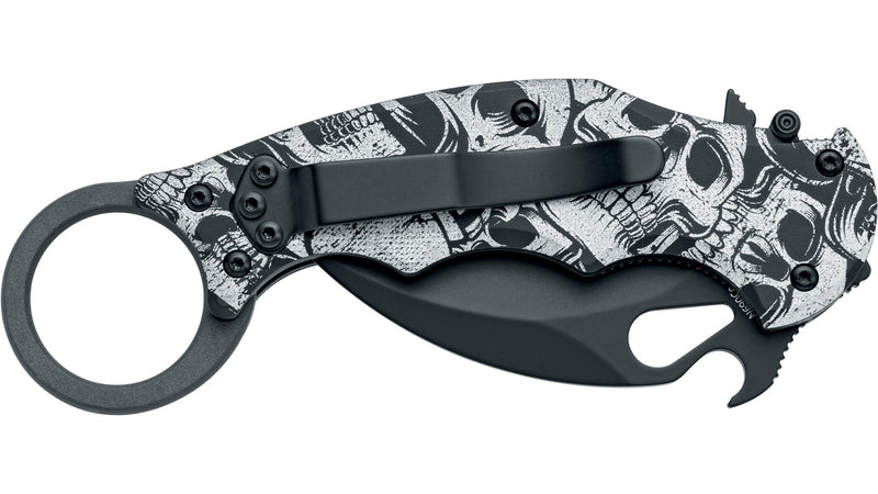 Fox Karambit Liner Lock Skull Folding Knife [FOX599ALB3] — product view 2