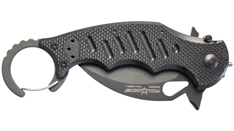Fox Rescue Karambit Liner Lock Folding Knife [FOX599RS] — product view 2
