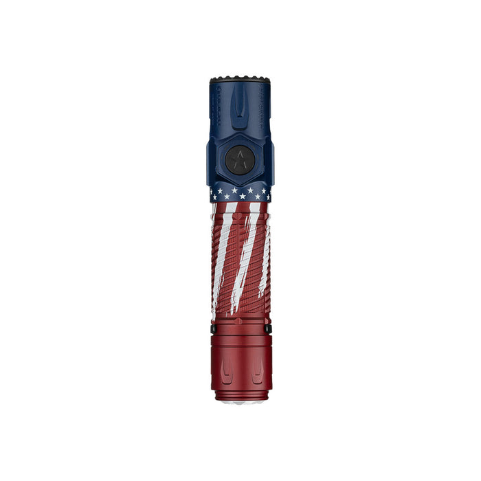 Olight Warrior Ultra 2500 Lumens Tactical Flashlight with OAL Material Stars & Stripes Edition