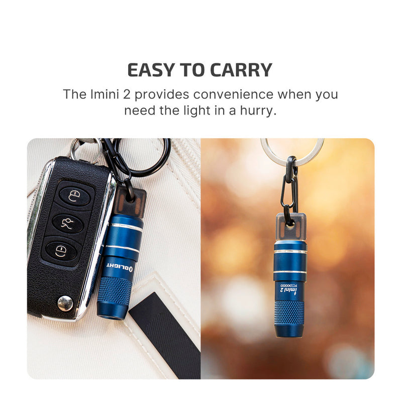 Olight imini 2 50 Lumens Rechargeable Magnetic Mini Flashlight Midnight Blue