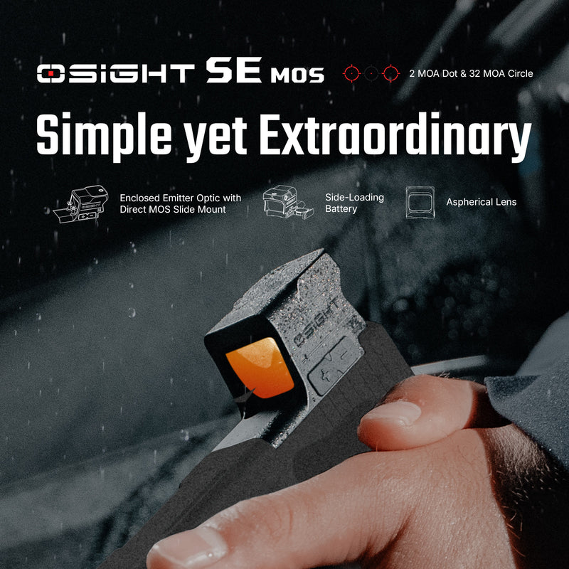 Olight Osight SE MOS Enclosed Red Dot Sight Direct Mount (OSIGHTSEMOS)