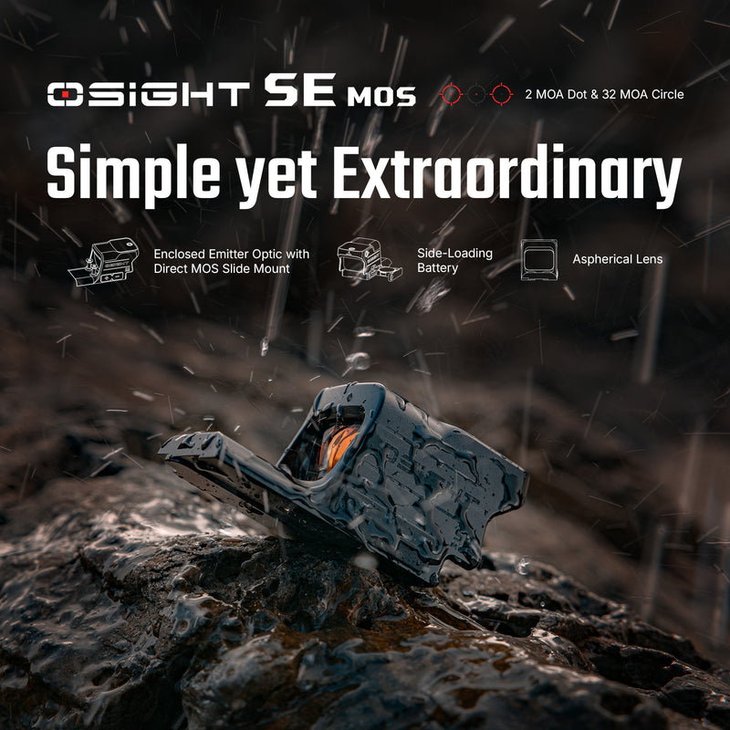 Olight Osight SE MOS Enclosed Red Dot Sight Direct Mount (OSIGHTSEMOS)