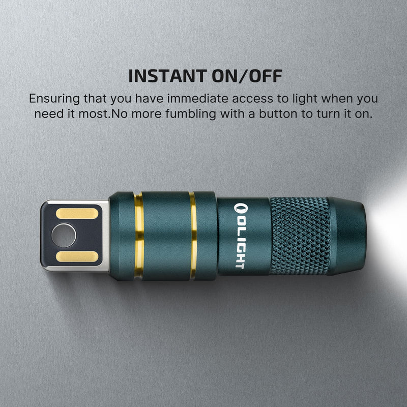 Olight imini 2 50 Lumens Rechargeable Magnetic Mini Flashlight Dream Blue