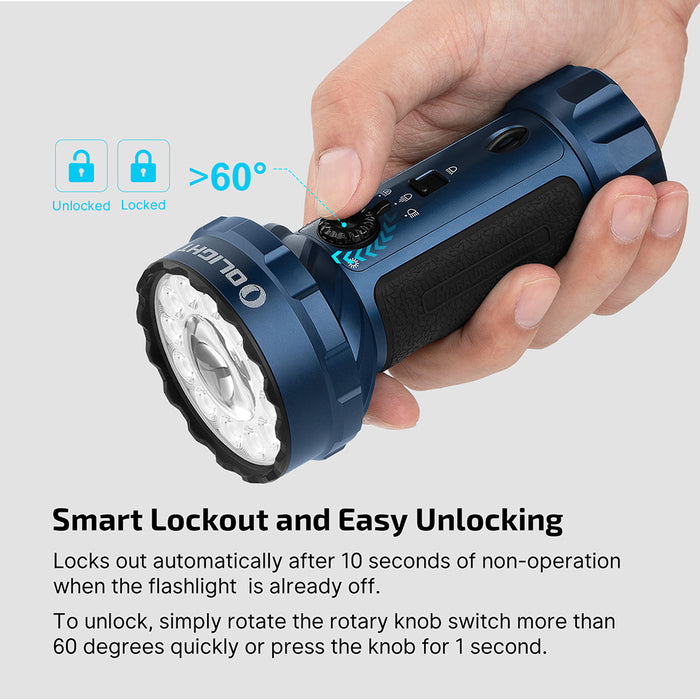 Olight Marauder Mini 2 Compact Powerful Flashlight Midnight Blue