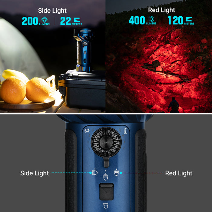 Olight Marauder Mini 2 Compact Powerful Flashlight Midnight Blue