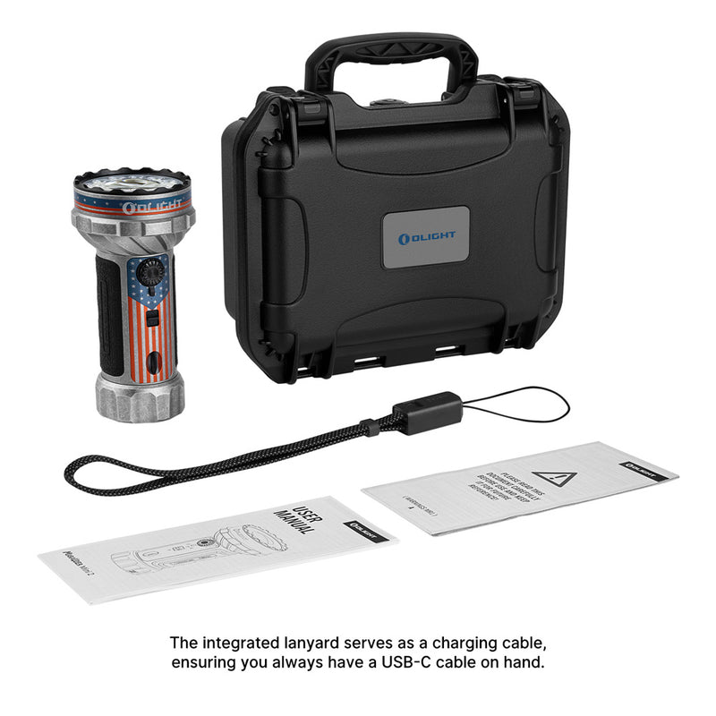 Olight Marauder Mini 2 Stars & Stripes Edition Flashlight (MARAUDERMINI2SSE)