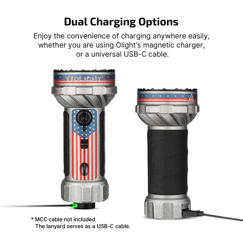 Olight Marauder Mini 2 Stars & Stripes Edition Flashlight (MARAUDERMINI2SSE)