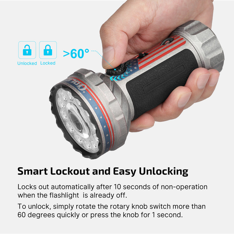 Olight Marauder Mini 2 Stars & Stripes Edition Flashlight (MARAUDERMINI2SSE)
