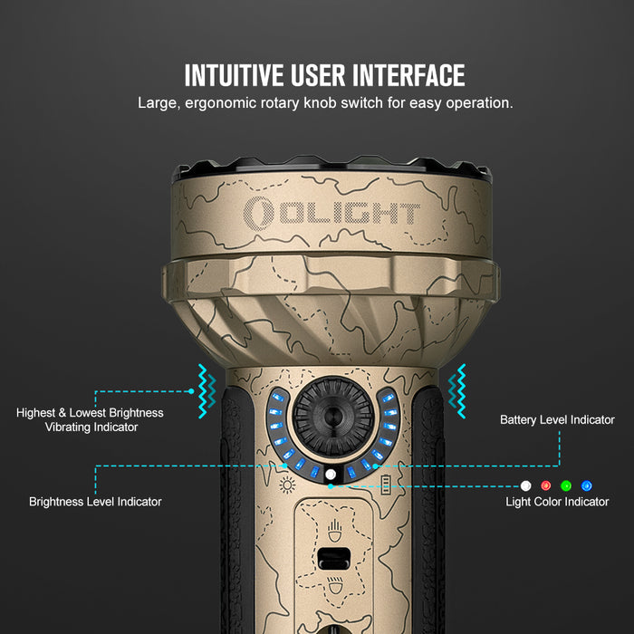 Olight Marauder Mini Desert Terrain Powerful LED Flashlight With RGB (MARAUDERMINIDT)