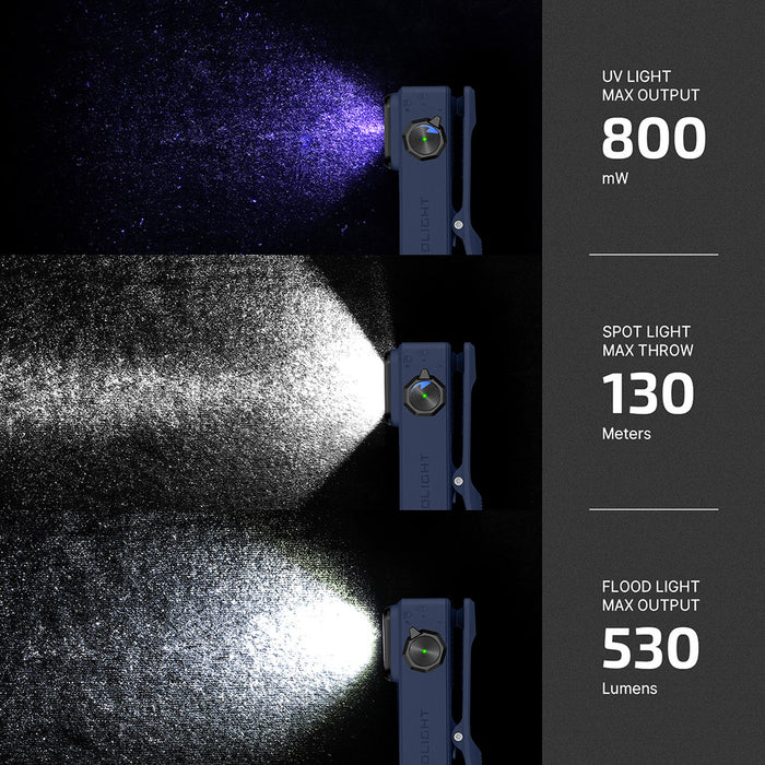Oclip Ultra Stars & Stripes Edition Clip-On EDC Light with Flood, Spot, and UV Modes