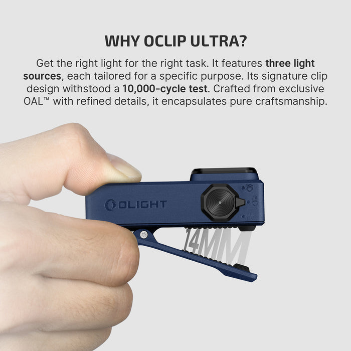 Oclip Ultra Stars & Stripes Edition Clip-On EDC Light with Flood, Spot, and UV Modes