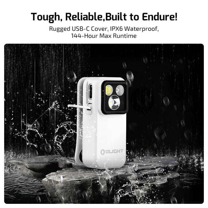 Olight Oclip Pro Clip on Flashlight with Floodlight Spotlight and Red Light  Oclip Pro White Dragon & Phoenix Edition
