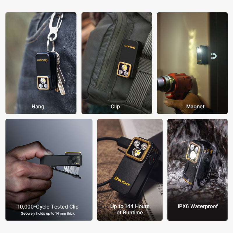 Olight Oclip Pro S Black / Oclip Pro Multifunctional EDC Clip Flashlight