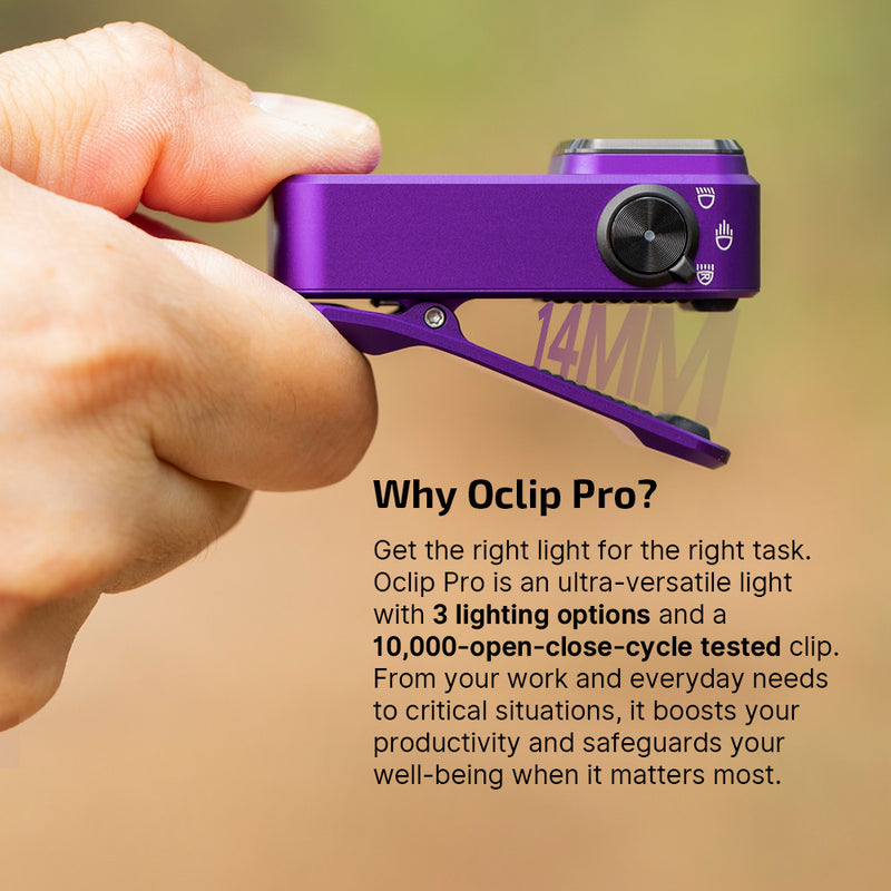 Olight Oclip Pro Clip ON Purple Flashlight (OCLIPPROPU)