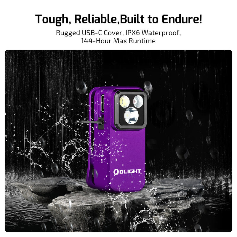 Olight Oclip Pro Clip ON Purple Flashlight (OCLIPPROPU)