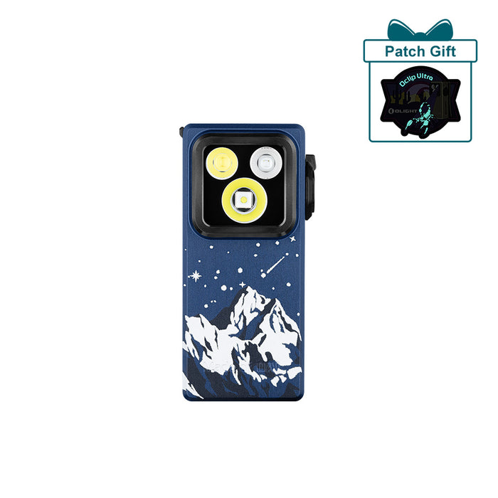 Oclip Ultra Snowy Summit Clip-On EDC  Light with Flood, Spot, and UV Modes