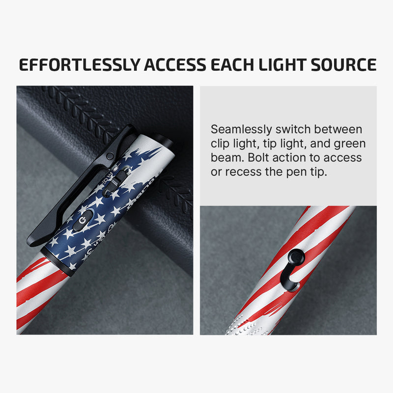 Olight O'Pen 3 Stars & Stripes Edition Pen Light (OPEN3SSE)