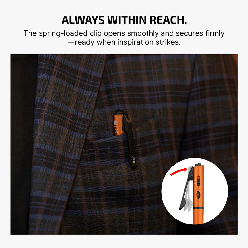 Olight O'Pen 3 Multifunctional Pen Light with 120 Lumens & Green Laser Orange