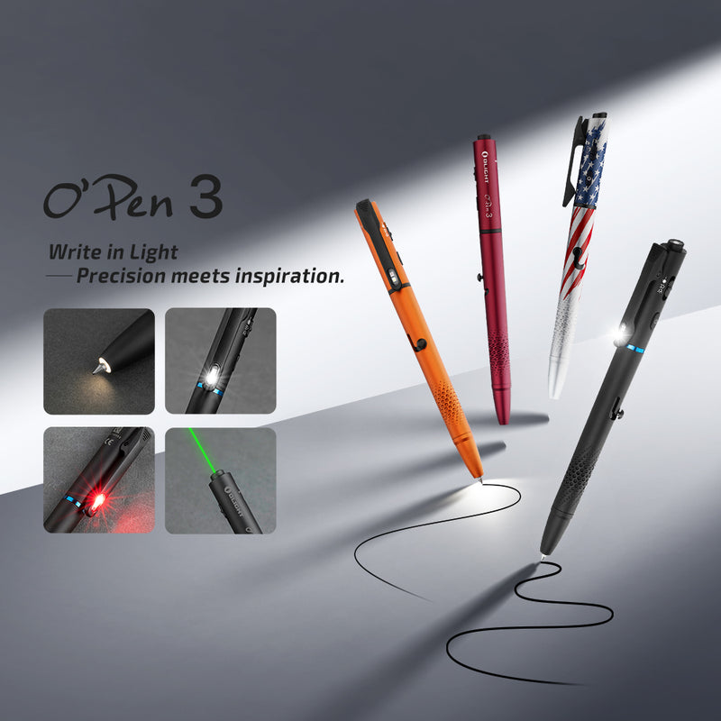 Olight O'Pen 3 Stars & Stripes Edition Pen Light (OPEN3SSE)