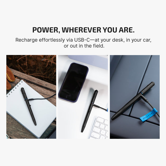 Olight O'Pen 3 Multifunctional Pen Light with 120 Lumens & Green Laser Black