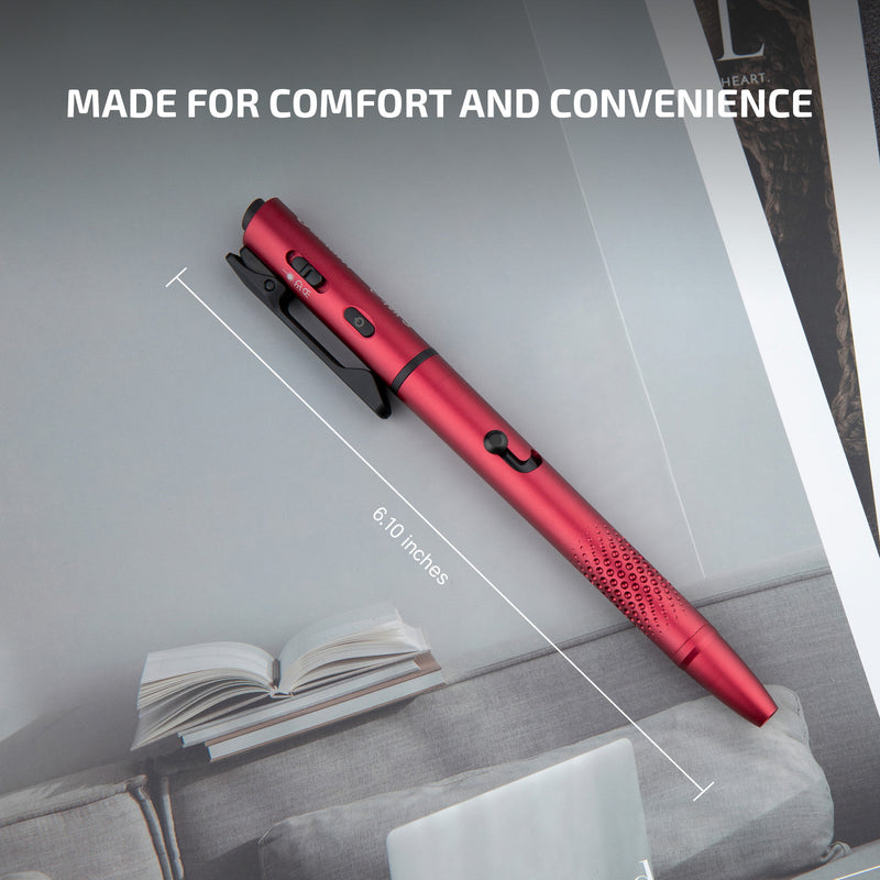 Olight O'Pen 3 Multifunctional Pen Light with 120 Lumens & Green Laser Wine Red