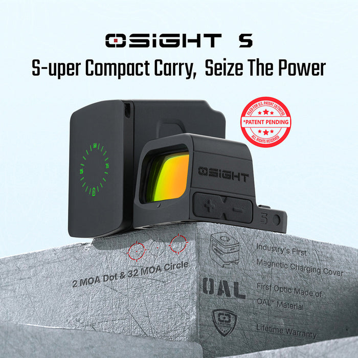 Olight Osight S Rechargeable 2 MOA Red Dot Sight (OSIGHTS2)
