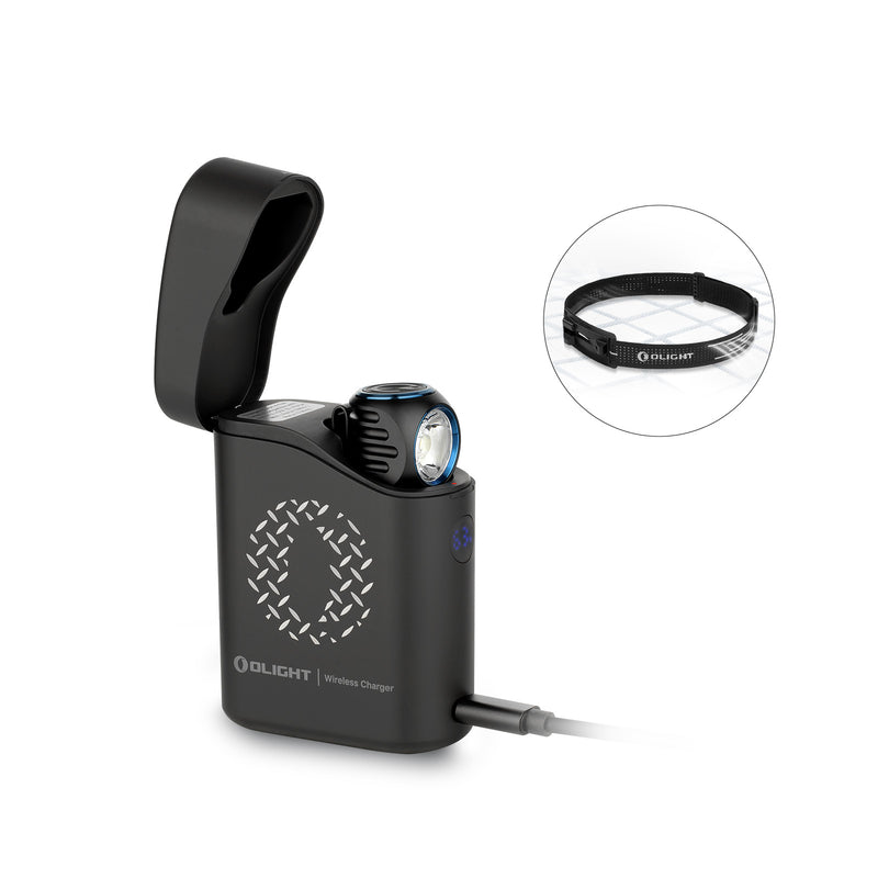 Olight Perun 3 Mini Premium Diamond Plate Headlamp & Flashlight with Red and White Light