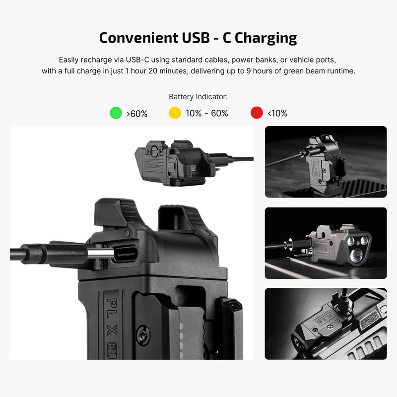 Olight PL X GL Matte Black Green Laser Weapon Light (PLXGLMB)