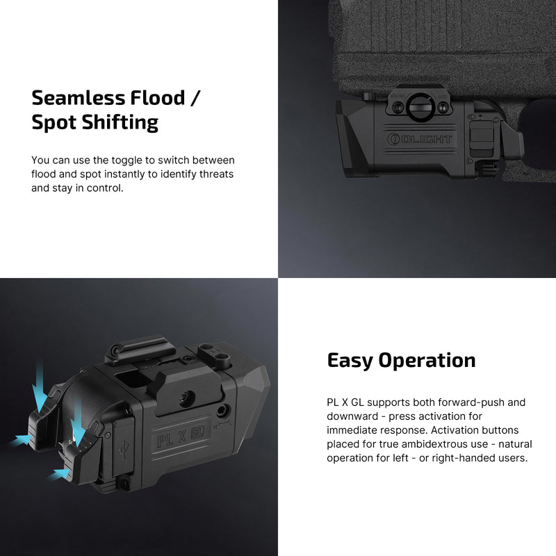 Olight PL X GL Matte Black Green Laser Weapon Light (PLXGLMB)